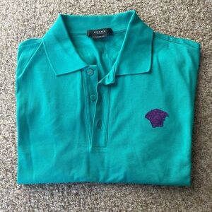 Versace Turquoise Polo Shirt